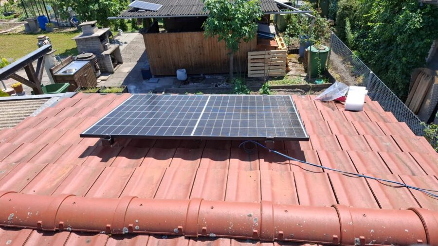 Modulbefestigungsset für 1 Modul liegend auf Ziegeldach – Bild 5