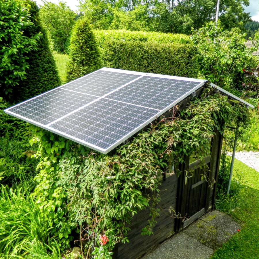 Inselanlage für Gartenhaus 450W mit Akku