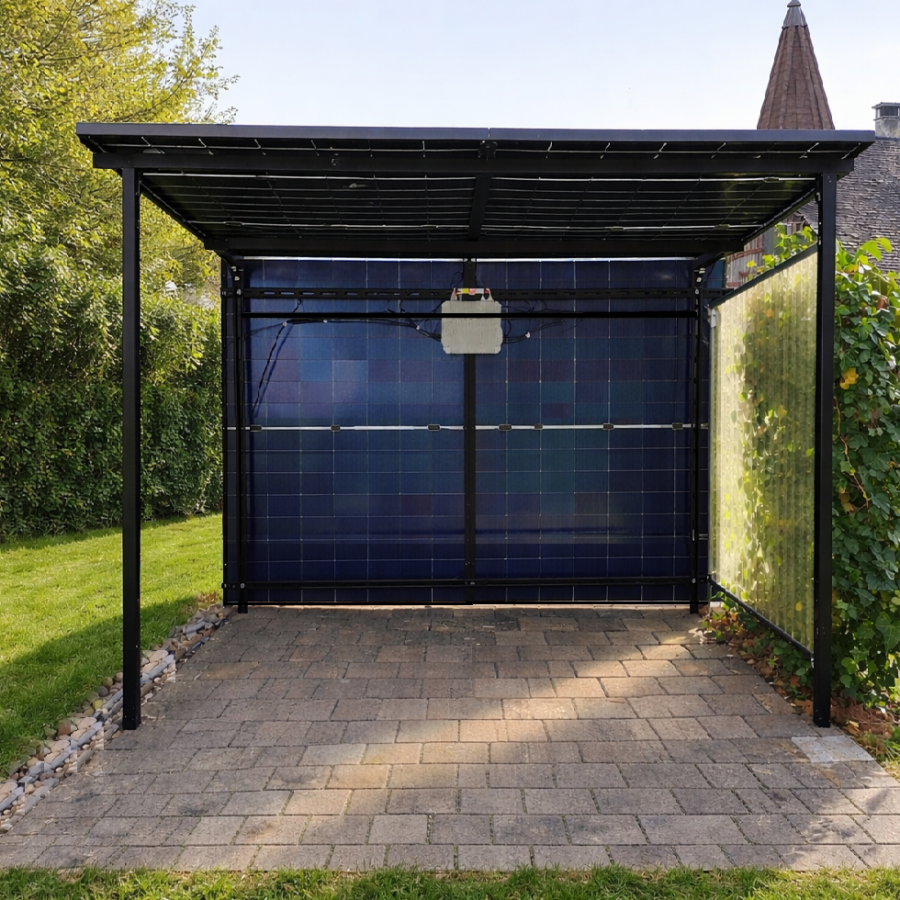 1800W (600W) Plug&Play Photovoltaikanlage - Fahrradunterstand - Unterstand